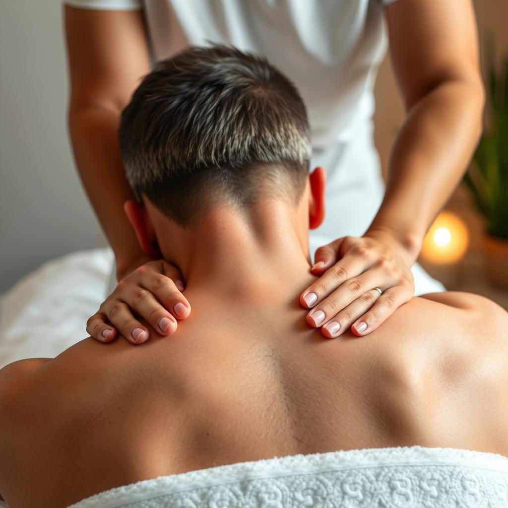 Person receiving remedial massage for stress management